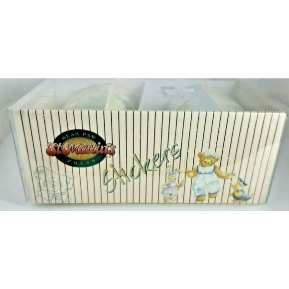 32 Vintage Stickers St. Martin's Teddy Bear Paw Press New 4 Rolls - Picture 5 of 10